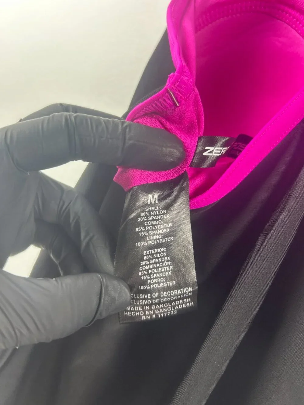 Zero X Posur Swimwear Top Racerback Swimsuit Size M